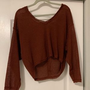 Out From Under Urban Outfitters long sleeve maroon top. Size medium